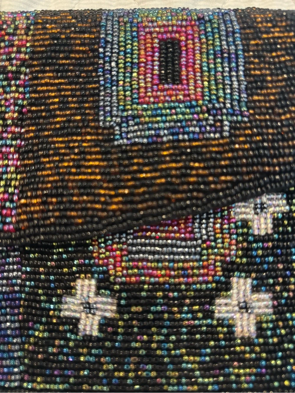 Vintage Beaded glam Wristlet Clutch Geometric Boho Festival Southwestern Bag